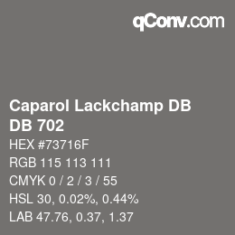 Farbcode: Caparol Lackchamp DB - DB 702 | qconv.com