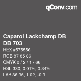 Code couleur: Caparol Lackchamp DB - DB 703 | qconv.com