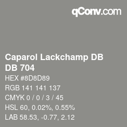 颜色代码: Caparol Lackchamp DB - DB 704 | qconv.com