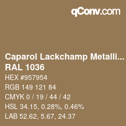 Farbcode: Caparol Lackchamp Metallics - RAL 1036 | qconv.com