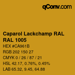 Código de color: Caparol Lackchamp RAL - RAL 1005 | qconv.com