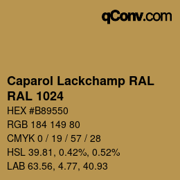 Farbcode: Caparol Lackchamp RAL - RAL 1024 | qconv.com