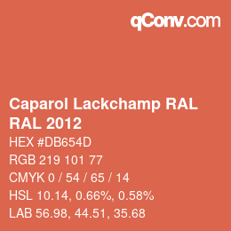 Color code: Caparol Lackchamp RAL - RAL 2012 | qconv.com