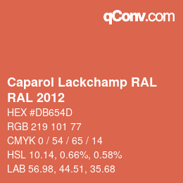 カラーコード: Caparol Lackchamp RAL - RAL 2012 | qconv.com