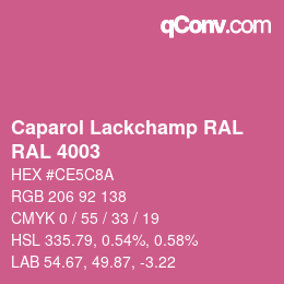カラーコード: Caparol Lackchamp RAL - RAL 4003 | qconv.com