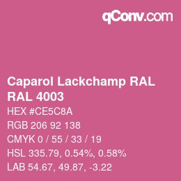 カラーコード: Caparol Lackchamp RAL - RAL 4003 | qconv.com