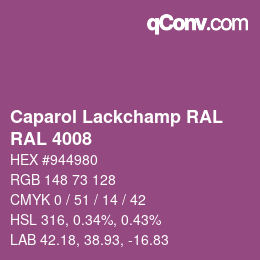 Código de color: Caparol Lackchamp RAL - RAL 4008 | qconv.com