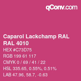 Código de color: Caparol Lackchamp RAL - RAL 4010 | qconv.com