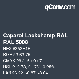 Código de color: Caparol Lackchamp RAL - RAL 5008 | qconv.com