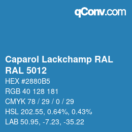 Farbcode: Caparol Lackchamp RAL - RAL 5012 | qconv.com