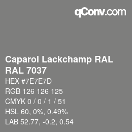 Color code: Caparol Lackchamp RAL - RAL 7037 | qconv.com