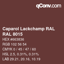 Color code: Caparol Lackchamp RAL - RAL 8015 | qconv.com