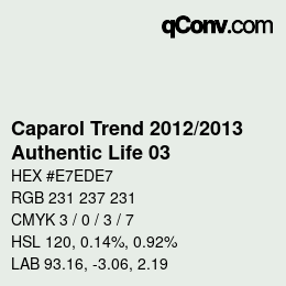 カラーコード: Caparol Trend 2012/2013 - Authentic Life 03 | qconv.com