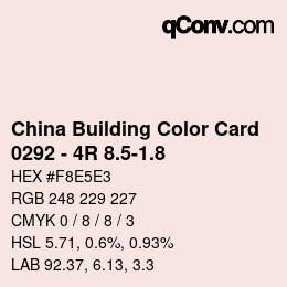 カラーコード: China Building Color Card - 0292 - 4R 8.5-1.8 | qconv.com