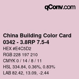 カラーコード: China Building Color Card - 0342 - 3.8RP 7.5-4 | qconv.com