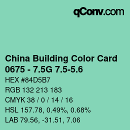 カラーコード: China Building Color Card - 0675 - 7.5G 7.5-5.6 | qconv.com