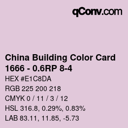 カラーコード: China Building Color Card - 1666 - 0.6RP 8-4 | qconv.com