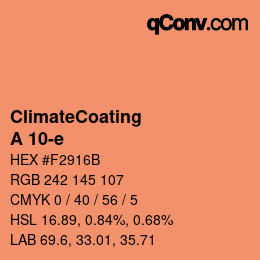 Código de color: ClimateCoating - A 10-e | qconv.com
