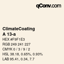 カラーコード: ClimateCoating - A 13-a | qconv.com