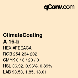 Code couleur: ClimateCoating - A 16-b | qconv.com