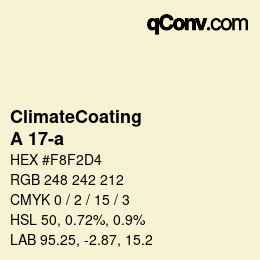 Farbcode: ClimateCoating - A 17-a | qconv.com
