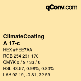 Color code: ClimateCoating - A 17-c | qconv.com