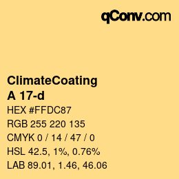 Color code: ClimateCoating - A 17-d | qconv.com