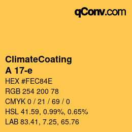 Código de color: ClimateCoating - A 17-e | qconv.com