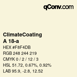 Farbcode: ClimateCoating - A 18-a | qconv.com