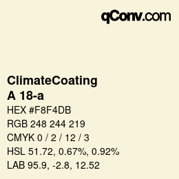 Code couleur: ClimateCoating - A 18-a | qconv.com