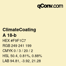 Color code: ClimateCoating - A 18-b | qconv.com