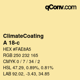 Code couleur: ClimateCoating - A 18-c | qconv.com