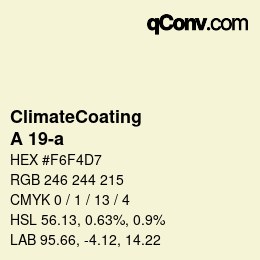 Color code: ClimateCoating - A 19-a | qconv.com