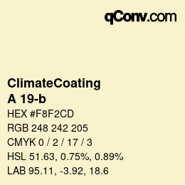 Color code: ClimateCoating - A 19-b | qconv.com