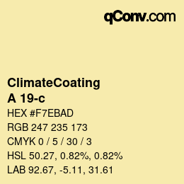 Código de color: ClimateCoating - A 19-c | qconv.com