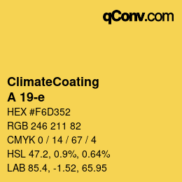 カラーコード: ClimateCoating - A 19-e | qconv.com
