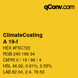 カラーコード: ClimateCoating - A 19-f | qconv.com