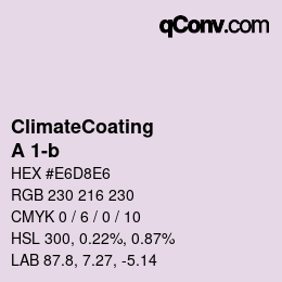 Código de color: ClimateCoating - A 1-b | qconv.com