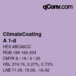 Farbcode: ClimateCoating - A 1-d | qconv.com