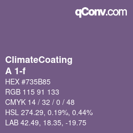 Código de color: ClimateCoating - A 1-f | qconv.com