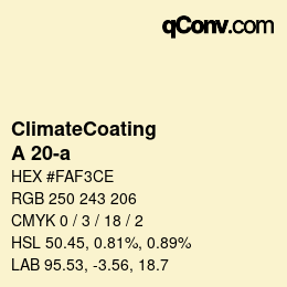 Farbcode: ClimateCoating - A 20-a | qconv.com