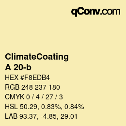 Código de color: ClimateCoating - A 20-b | qconv.com