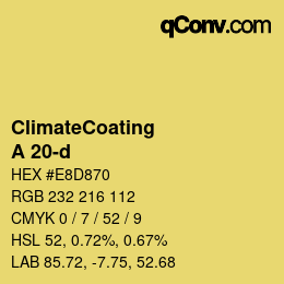 Farbcode: ClimateCoating - A 20-d | qconv.com