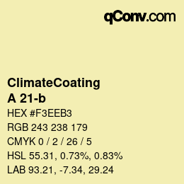 Código de color: ClimateCoating - A 21-b | qconv.com