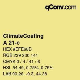 Code couleur: ClimateCoating - A 21-c | qconv.com