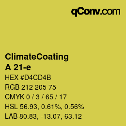 カラーコード: ClimateCoating - A 21-e | qconv.com
