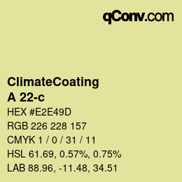 Código de color: ClimateCoating - A 22-c | qconv.com