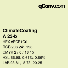 Farbcode: ClimateCoating - A 23-b | qconv.com