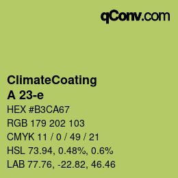 カラーコード: ClimateCoating - A 23-e | qconv.com
