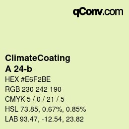 Farbcode: ClimateCoating - A 24-b | qconv.com